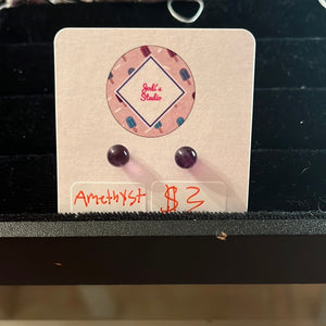 Amethyst earrings s925