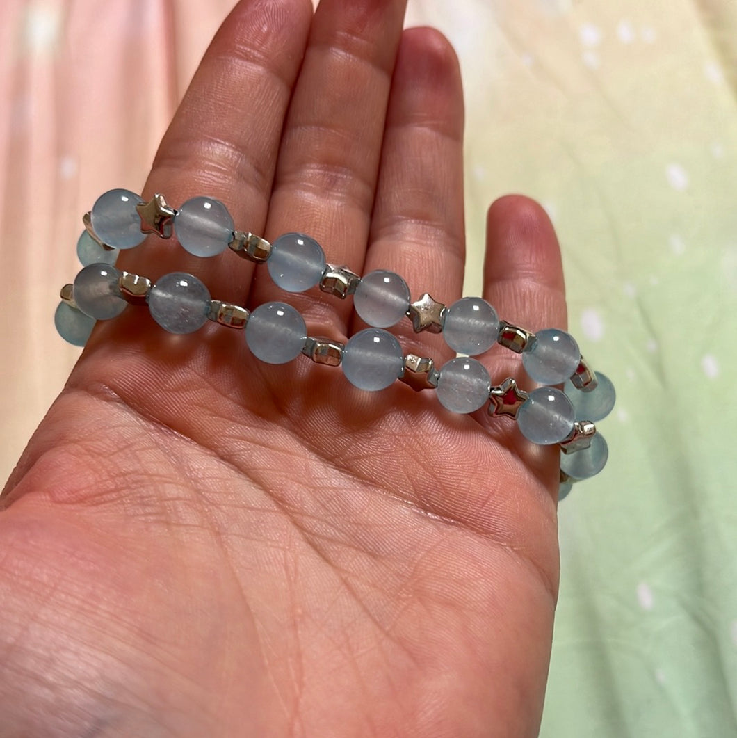 Blue chalcedony bracelet