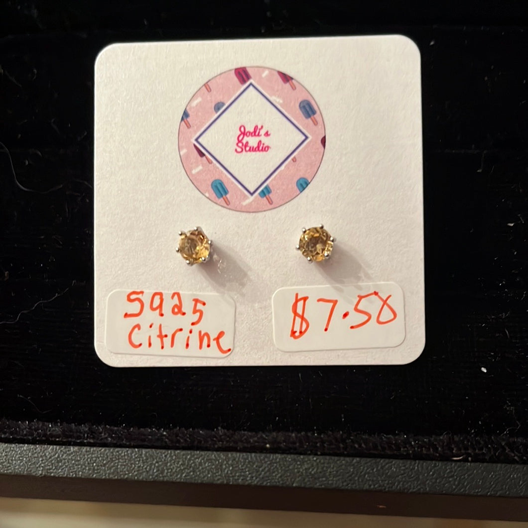 Citrine earrings s925